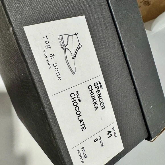 rag & bone Brown Tan Combat Boots with padded tongue laced up Classic Styling - Picture 5 of 6